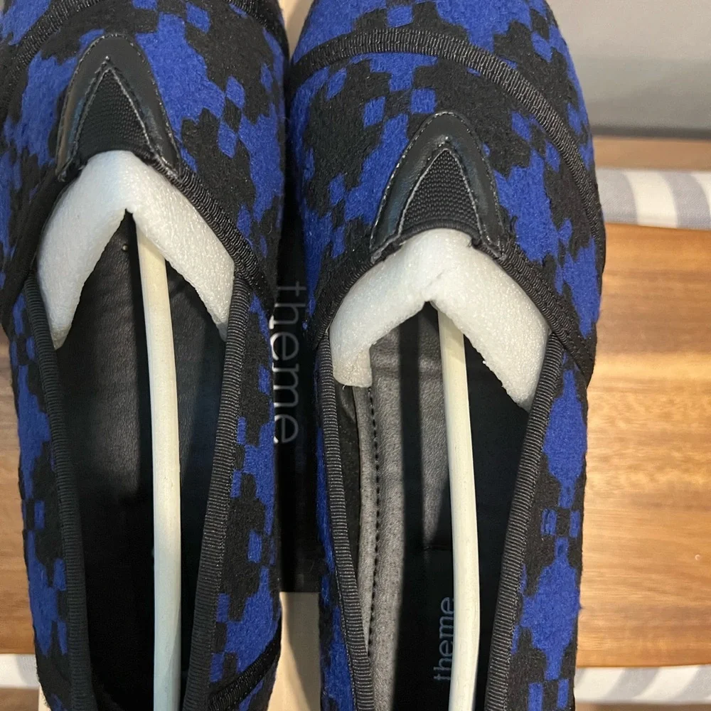 Theme Blue Cobalt and Black Loafers Flats